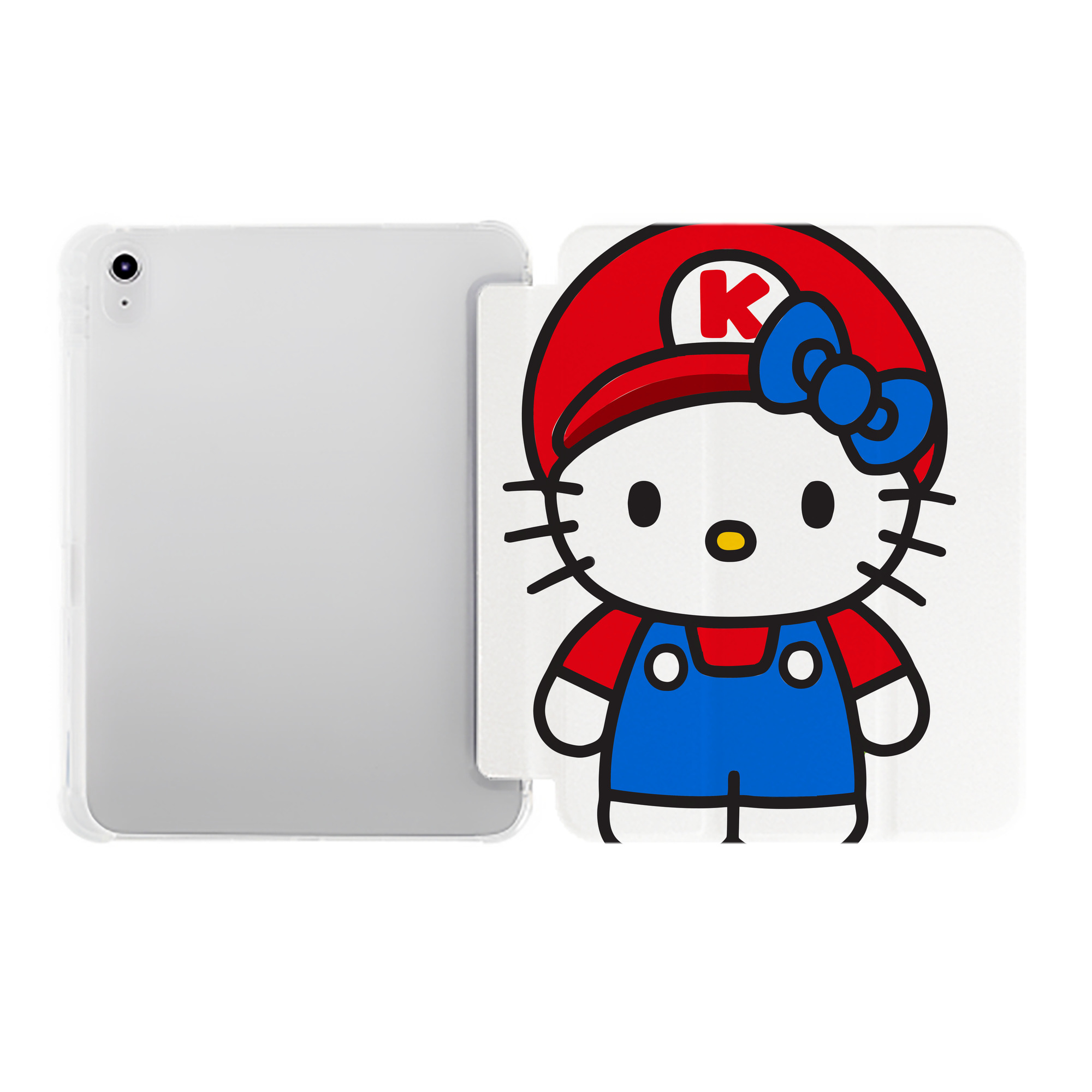 （画像用） Hello Kitty ハローキティ IPad ケース ペン収納付き 三つ折りスタンド PUレザー×シリコン 対応機種9.5/10.5/10.9インチ